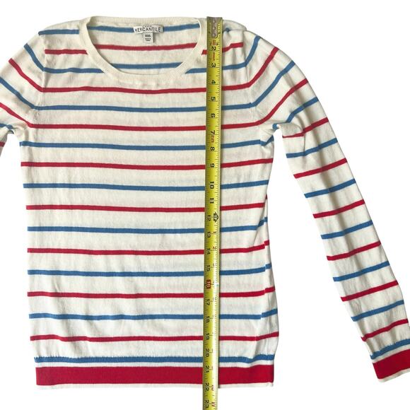 J.Crew Mercantile Women’s 100% Cotton Striped Sweater — XXS - Picture 4 of 6